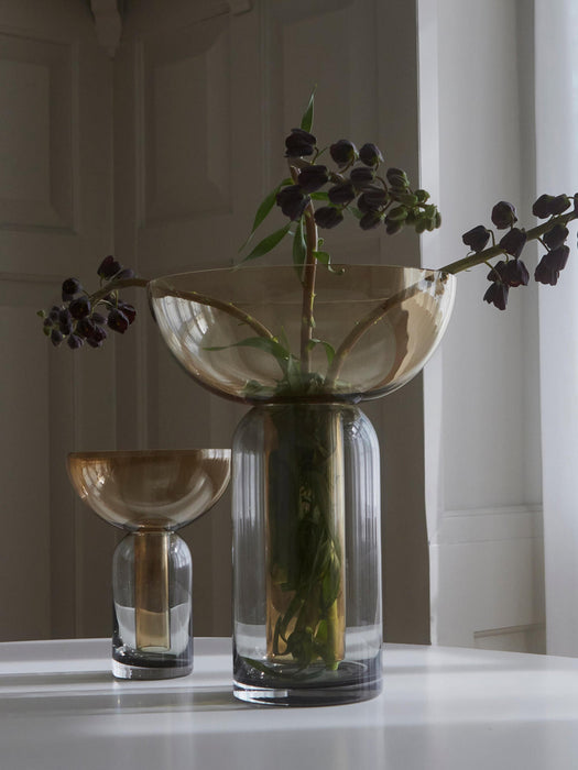 Torus Mouth-Blown Glass Vase, H 20 cm
