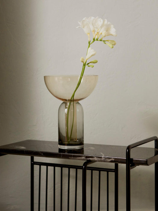 Torus Mouth-Blown Glass Vase, H 20 cm