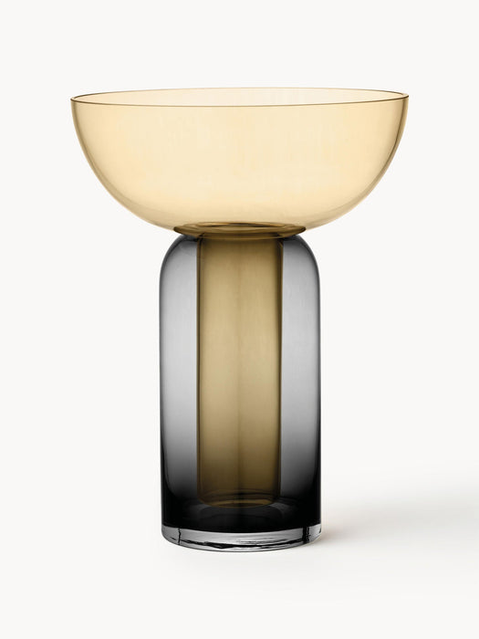 Torus Mouth-Blown Glass Vase, H 33 cm