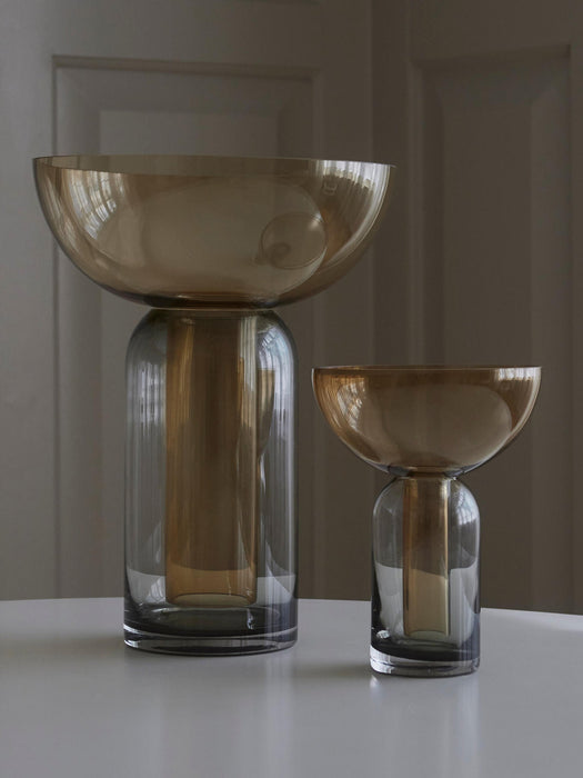 Torus Mouth-Blown Glass Vase, H 33 cm