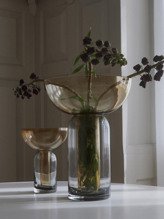 Torus Mouth-Blown Glass Vase, H 33 cm