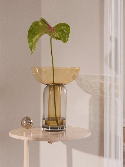 Torus Mouth-Blown Glass Vase, H 33 cm