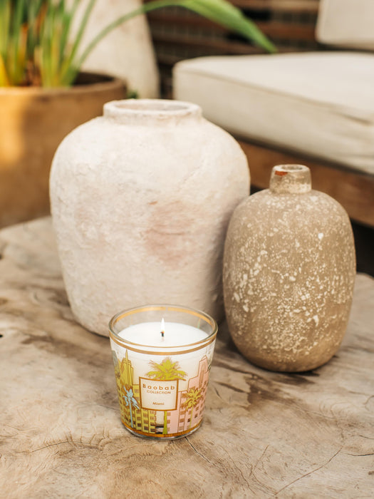 Mouth-Blown Scented Candle My First Baobab Miami Salt Flower Beach Pine & Cypress