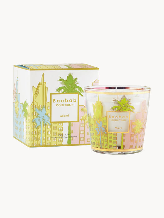 Mouth-Blown Scented Candle My First Baobab Miami Salt Flower Beach Pine & Cypress