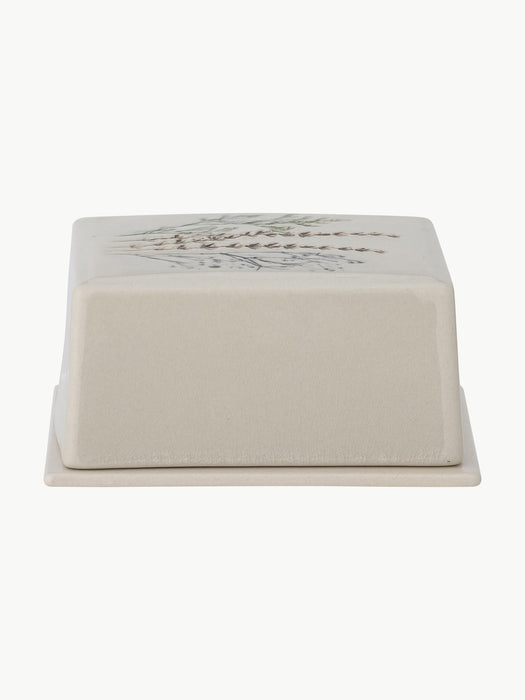 Handmade Butter Dish Bea with Grass Motif