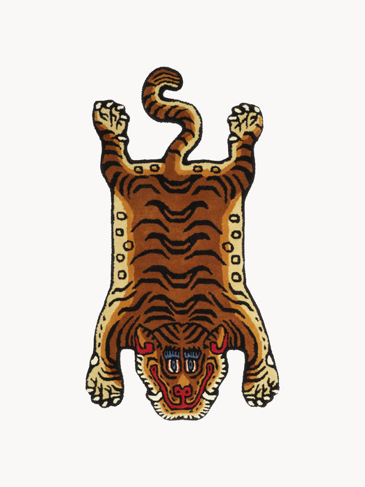 Hand-Tufted Wool Rug Tiger