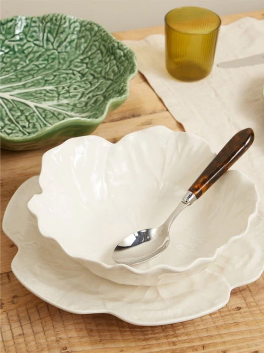 Hand-painted Serving Bowls Cabbage Set of 2
