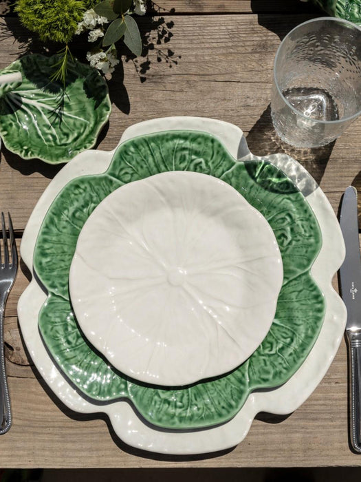 Hand-painted Dinner Plates Cabbage Set of 4