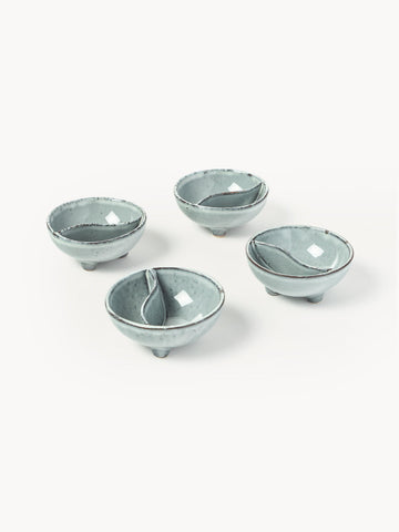 Handmade Dip Bowls Nordic Sea, Set of 4