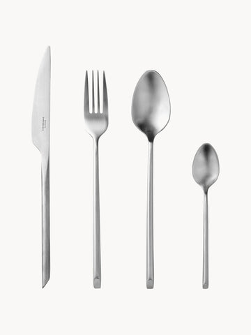 Brushed Cutlery Set Sletten, 4 people, Set of 16