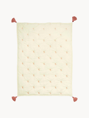 Bows Quilted Organic Cotton Cuddly Blanket