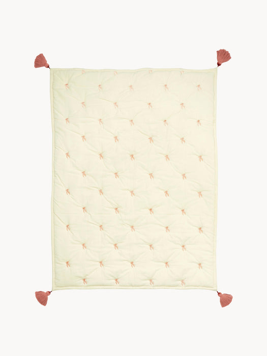 Quilted Organic Cotton Cuddly Blanket Bows
