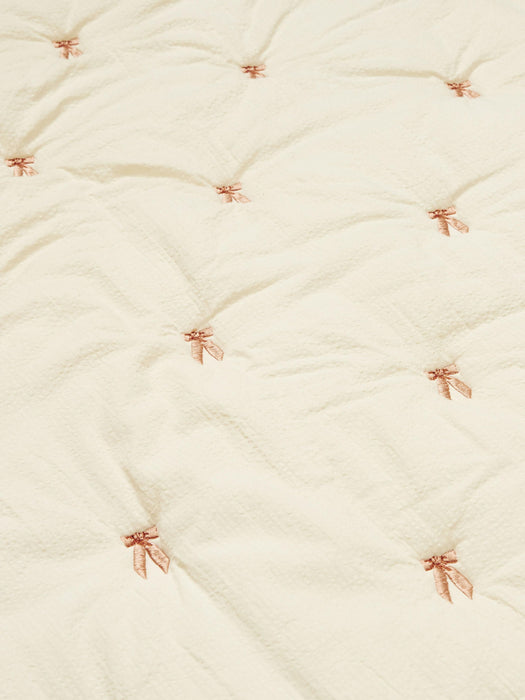 Quilted Organic Cotton Cuddly Blanket Bows