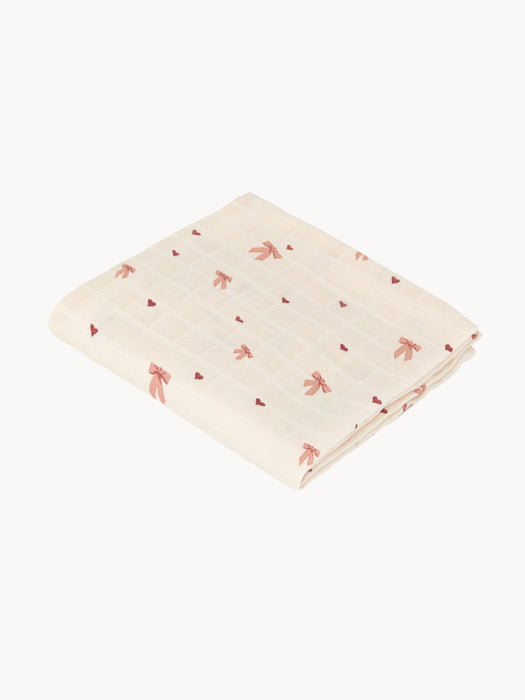 Cotton Muslin Cloths Bows Set of 2