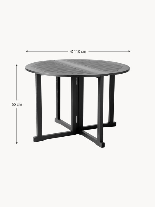 Round Folding Garden Table Butterfly 110 cm
