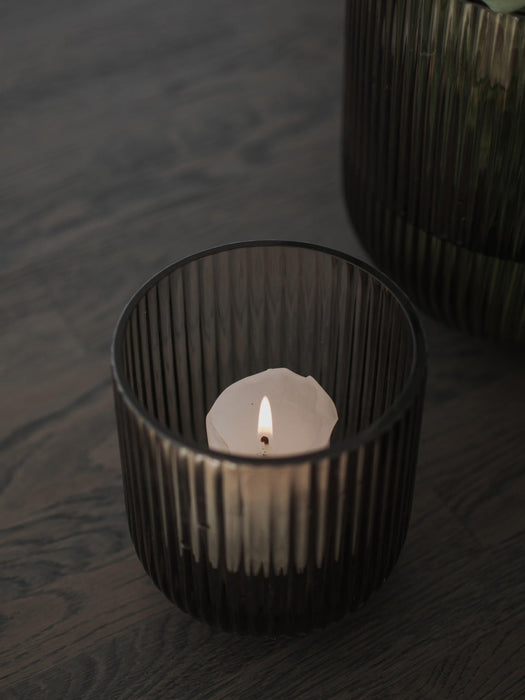 Glass Vase Simple Stripe, H 14 cm