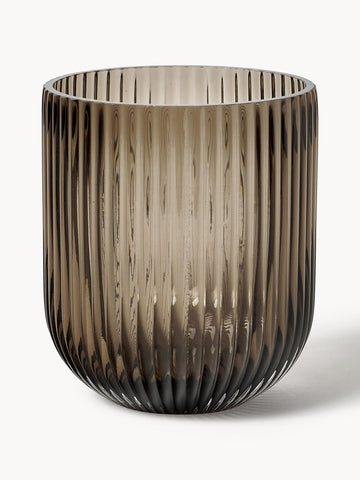 Glass Vase Simple Stripe, H 14 cm