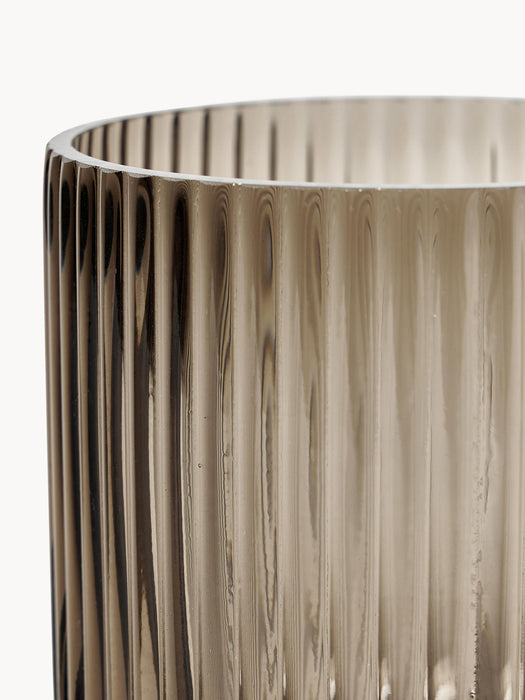 Glass Vase Simple Stripe, H 14 cm