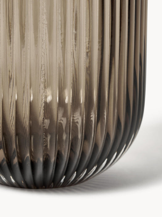 Glass Vase Simple Stripe, H 14 cm