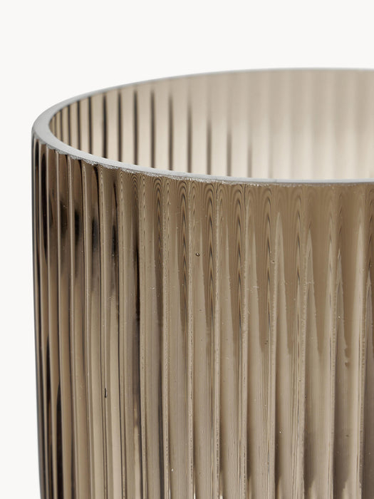 Glass Vase Simple Stripe, H 18 cm