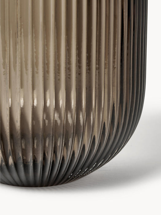 Glass Vase Simple Stripe, H 18 cm