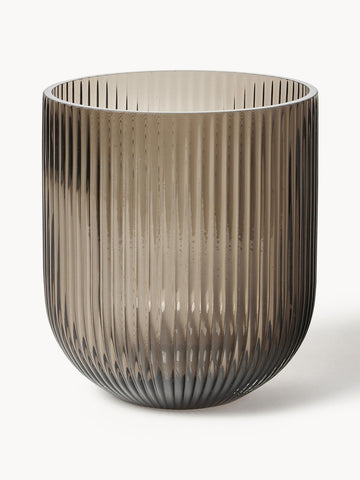 Glass Vase Simple Stripe, H 18 cm