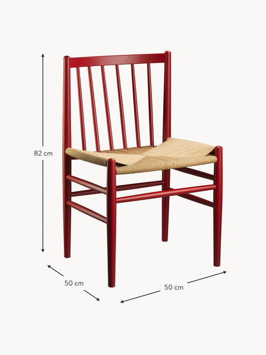 Handwoven Beech Wood Dining Chair J80