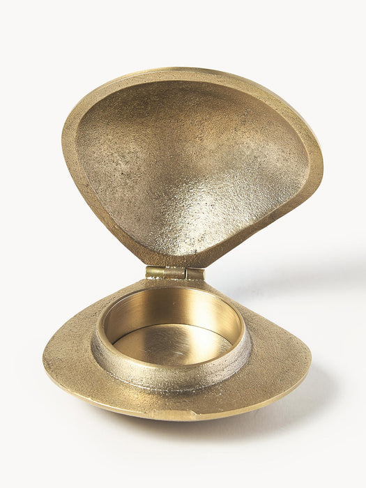Clam Brass Candle Holder