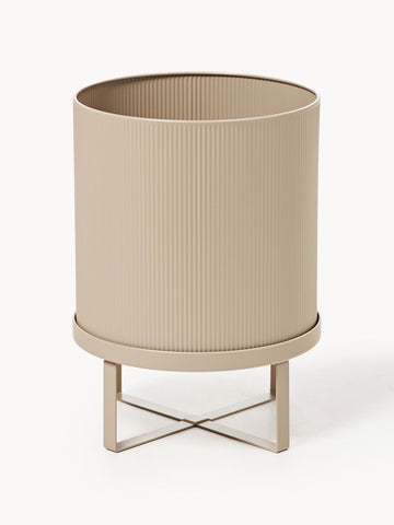 Bau Plant Pot with Ribbed Surface, H 38 cm