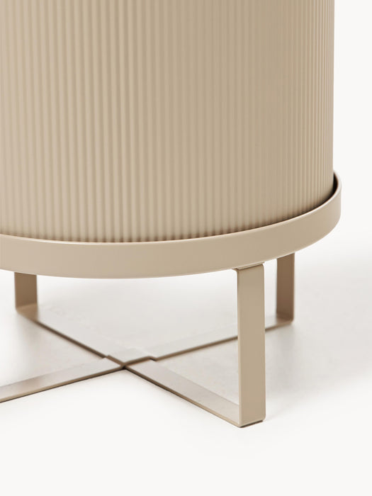 Plant Pot Bau with Ribbed Surface H 38 cm