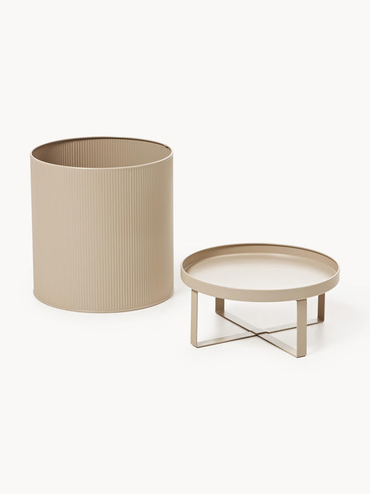 Plant Pot Bau with Ribbed Surface H 38 cm