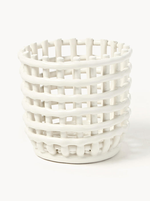 Nalan Handmade Ceramic Storage Basket, H 15 cm