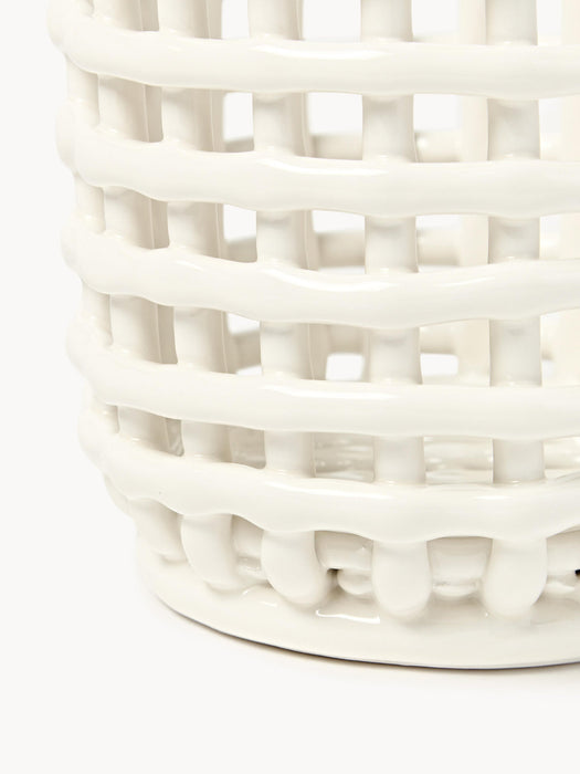 Nalan Handmade Ceramic Storage Basket, H 15 cm