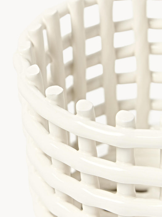 Nalan Handmade Ceramic Storage Basket, H 15 cm