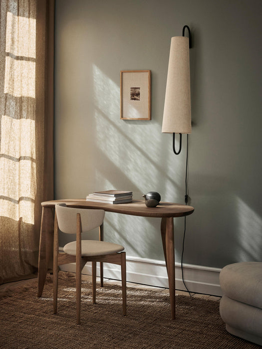 Feve Walnut Wood Desk in Organic Shape
