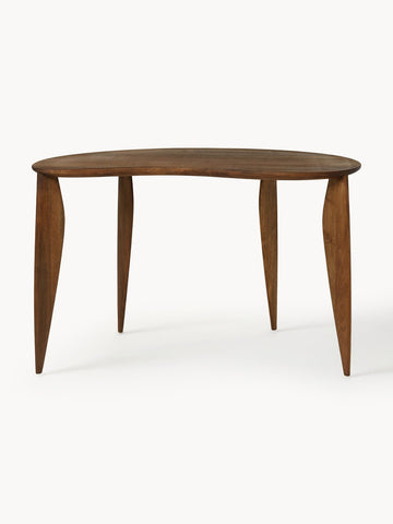 Feve Walnut Wood Desk in Organic Shape