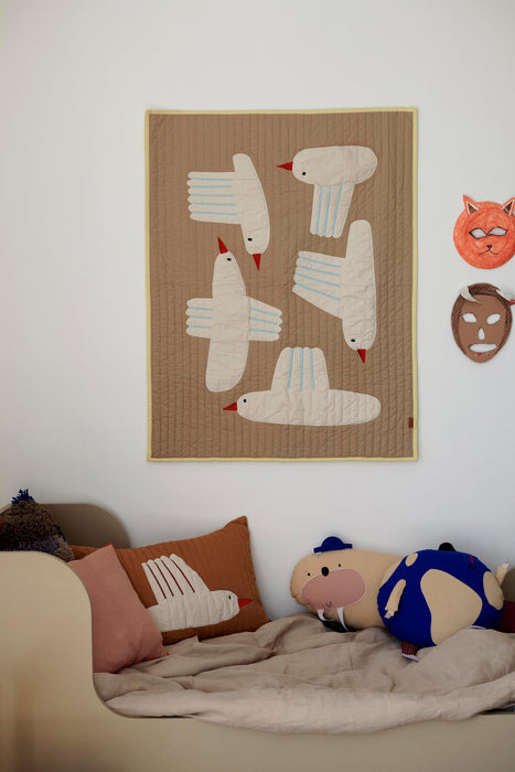 Organic Cotton Throw Bird