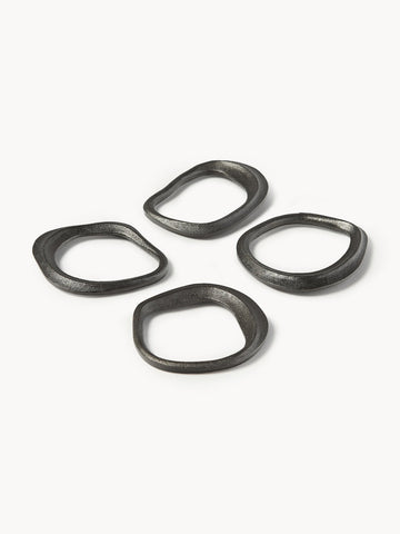 Flow Napkin Rings, Set of 4