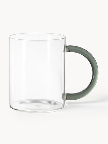 Still Mouth-Blown Glass Mugs, Set of 2