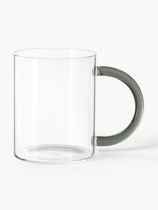 Mouth-Blown Glass Mugs Still Set of 2