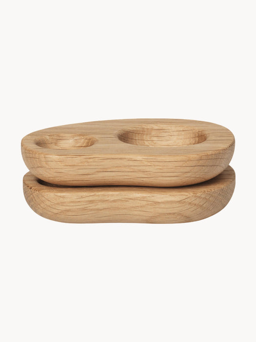 Oak Wood Egg Cups Cairn Set of 2
