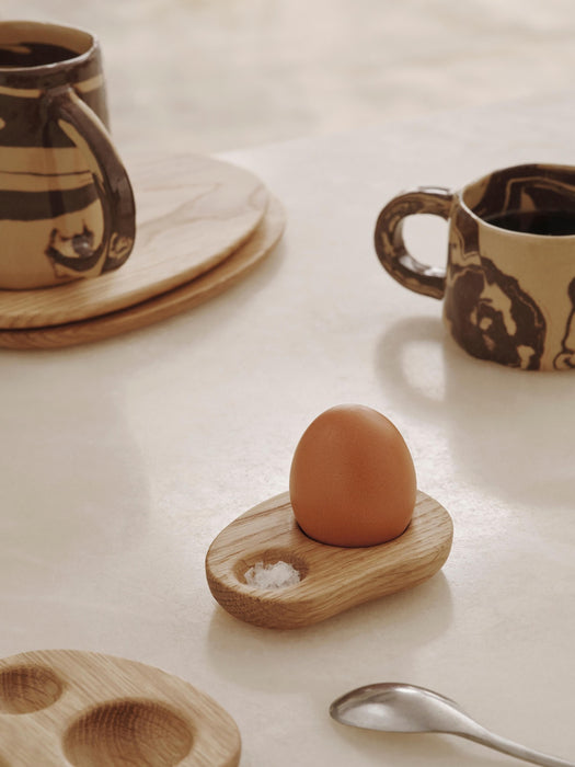 Oak Wood Egg Cups Cairn Set of 2
