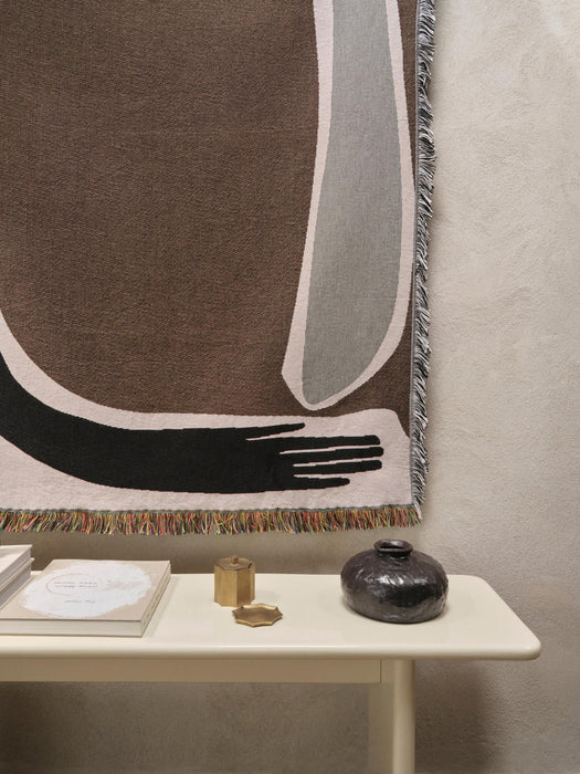 Pose Organic Cotton Tapestry Blanket with Fringes