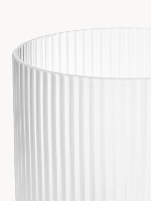 Mouth-Blown Tumblers Ripple with Embossed Pattern Set of 4 200 ml