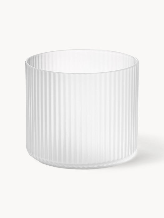 Mouth-Blown Tumblers Ripple with Embossed Pattern Set of 4 200 ml