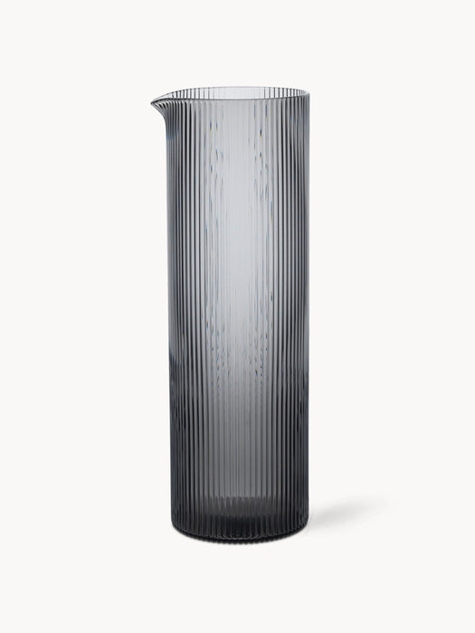 Mouth-Blown Carafe Ripple with Embossed Pattern 11 L