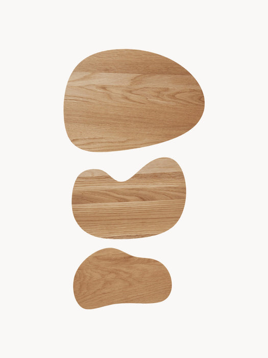 Cairn Oak Wood Cutting Boards, Set of 3