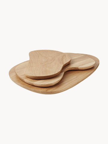 Cairn Oak Wood Cutting Boards, Set of 3