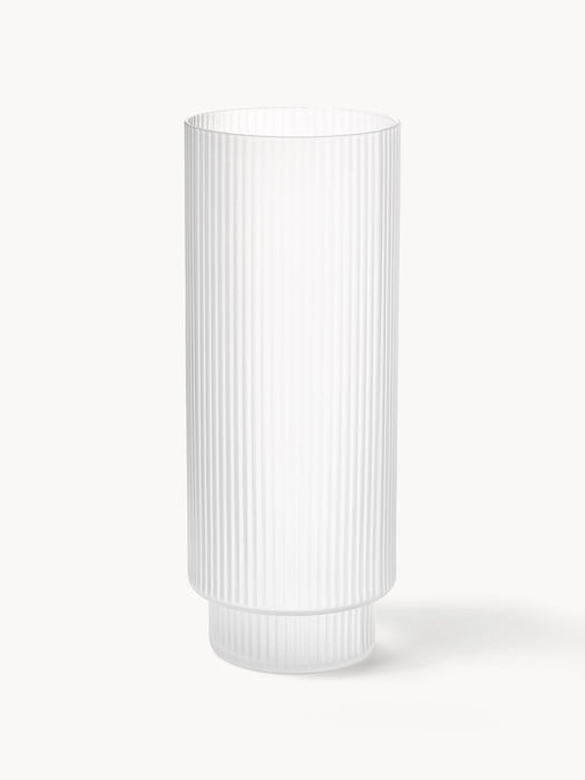 Mouth-Blown Highball Glasses Ripple with Embossed Pattern Set of 4 300 ml