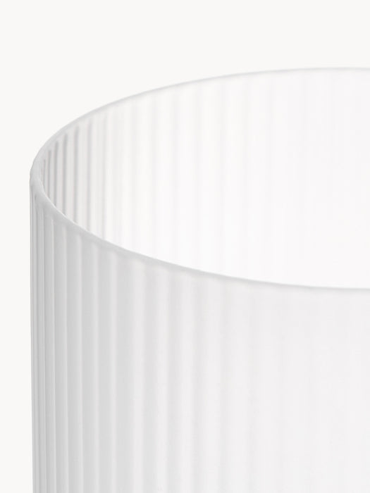 Mouth-Blown Highball Glasses Ripple with Embossed Pattern Set of 4 300 ml